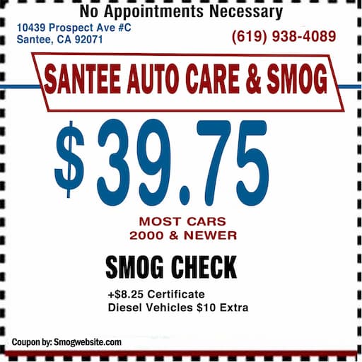 Smog Check Coupon Santee